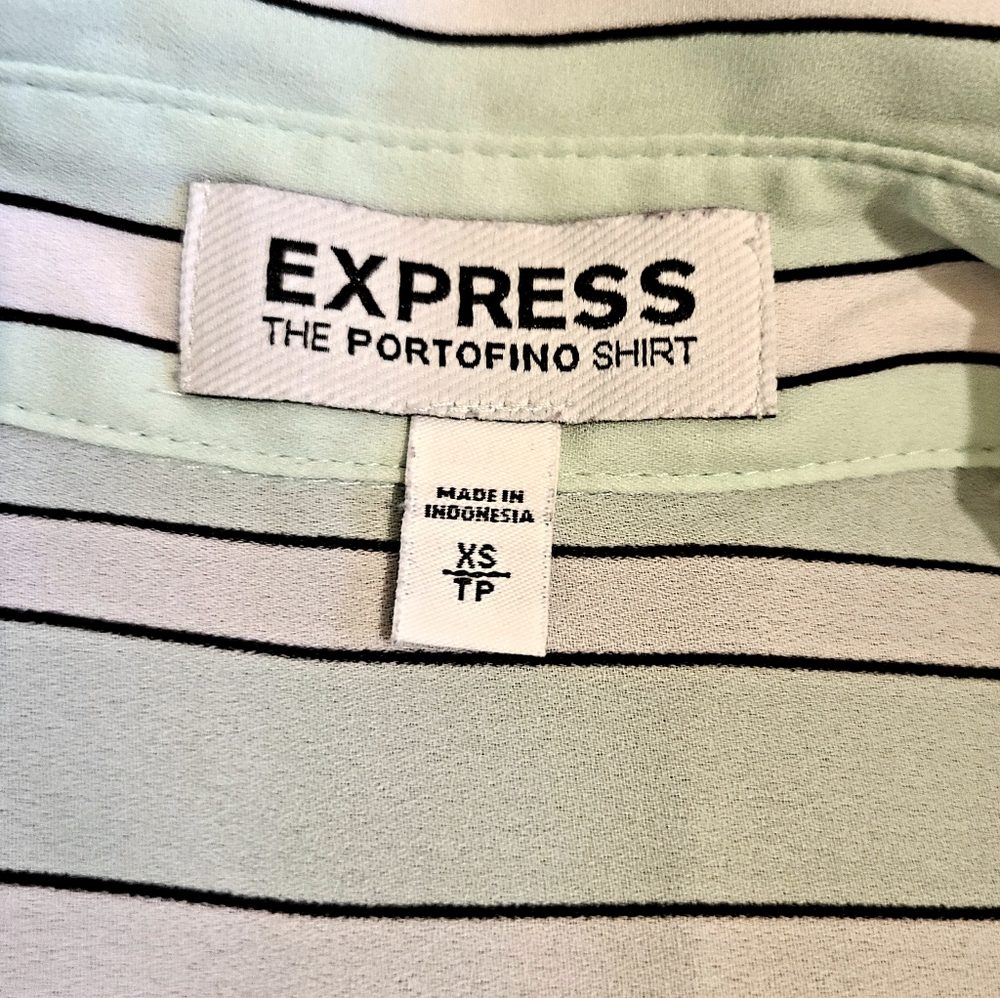 Express Seafoam Button-Down Blouse - image 3
